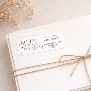 Modern Fifty and Fabulous Bold 50th Birthday Party