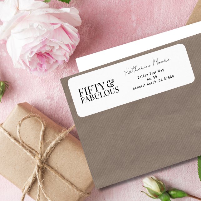 Modern Fifty and Fabulous Bold 50th Birthday Party (Créateur téléchargé)