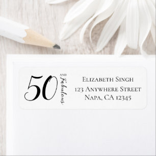 Modern Fifty and Fabulous Bold 50th Birthday Party