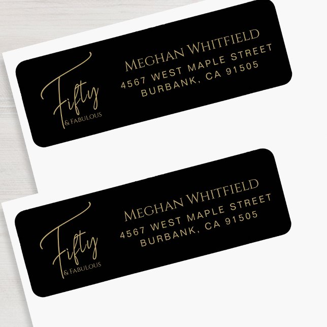 Modern Fifty and Fabulous Script 50th Birthday. (Creator Uploaded)