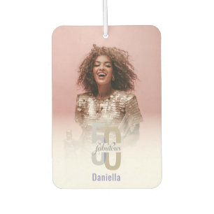 Modern Fifty & Fabulous 50th Birthday Photo Air Freshener