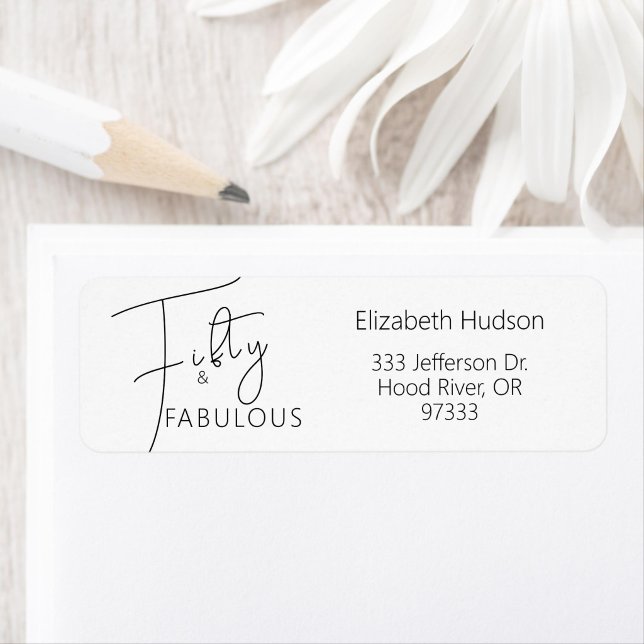 Modern Fifty & Fabulous Script 50th Birthday Party (Creator Uploaded)
