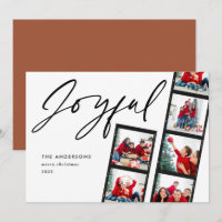 Modern film strip 5 Photo Joyful Christmas rust