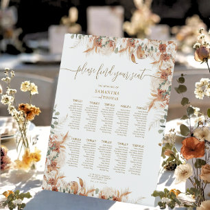Modern Find Your Seat Wedding Seating Chart Pedestal Sign