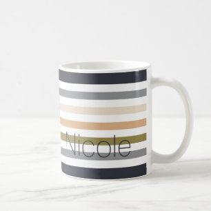 modern fine pastel colors monogram coffee mug
