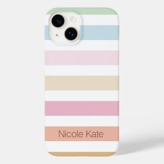 modern fine pastel colour monogram Case-Mate iPhon Case-Mate iPhone 14 Case