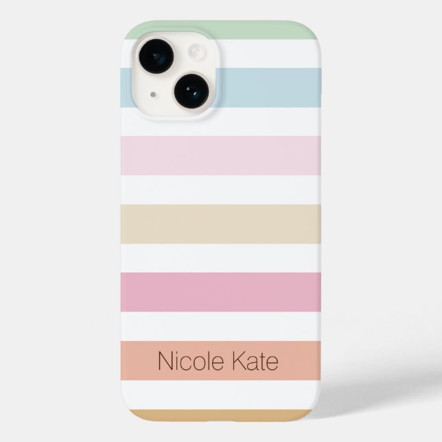 modern fine pastel colour monogram Case-Mate iPhon Case-Mate iPhone Case (Back)