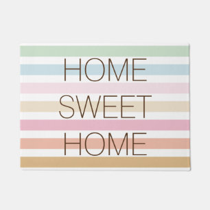 Modern Fine Pastel Colours Home Sweet Home Doormat