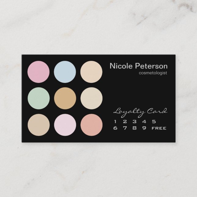 modern fine pastel colours loyalty card (Front)