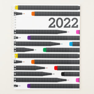 Modern Fineline Pens Pattern Artist Writer Year Planner
