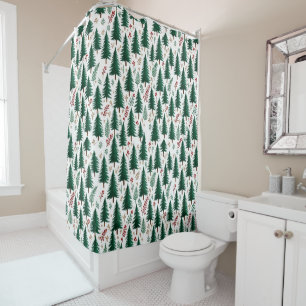 Modern Fir Forest Christmas Trees Pattern 
