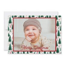 Modern Fir Forest Christmas Trees Pattern 