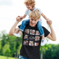 Modern | First Fathers Day | Photo Collage T-Shirt