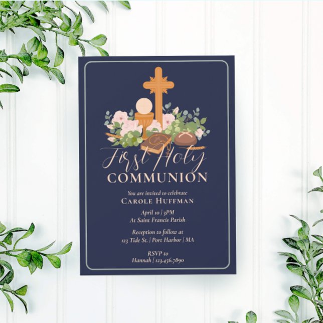 Modern First Holy Communion Religious  Invitation (Creator Uploaded)