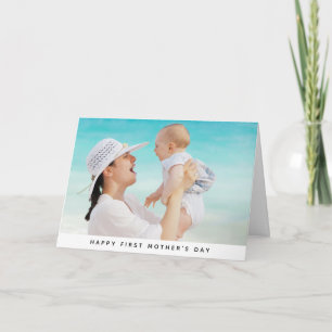 Modern First Mother's Day Photo Card