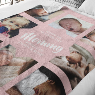 Modern   First Mothers Day   Photo Collage Fleece Blanket
