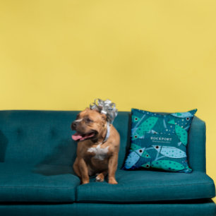 Modern Fish Pattern Customized Throw Pillow