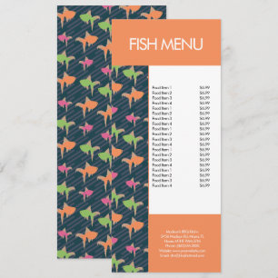Modern Fish Seafood Restaurant Pattern Menu