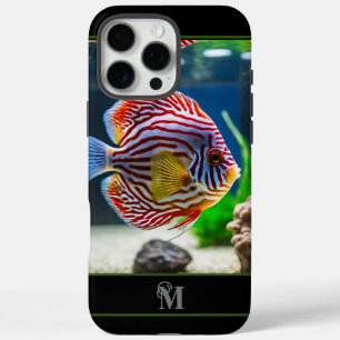 Modern Fish Tank, Monogramed Initial  iPhone 16 Pro Max Case