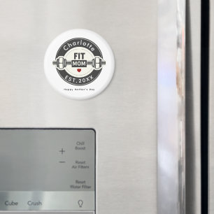 Modern Fit Mom Mothers Day Fridge Magnet