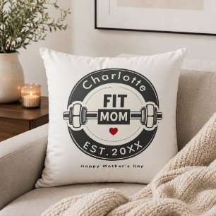 Modern Fit Mom Mothers Day Pillow Gift