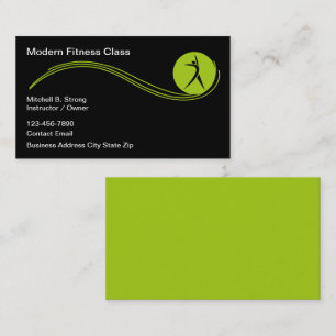 Modern Fitness Coach Business Cards