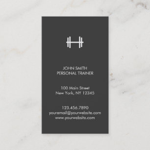 Modern Fitness/Personal Trainer Business Card