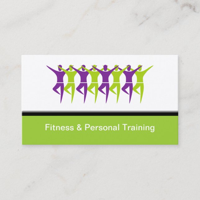 Modern Fitness & Personal Trainer Business Cards (Front)