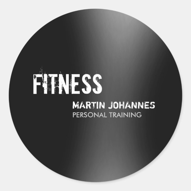 Modern Fitness Personal Trainer Name Tag (Front)