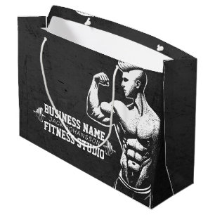 Modern Fitness Trainer Bodybuilding Gym Instructor Large Gift Bag