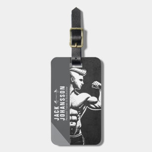 Modern Fitness Trainer Bodybuilding Gym Instructor Luggage Tag