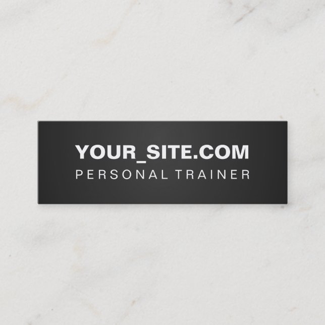 Modern Fitness Website Merchandising Mini Business Card (Front)