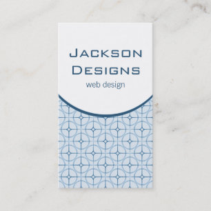 Modern Flair Business Card, Blue Card
