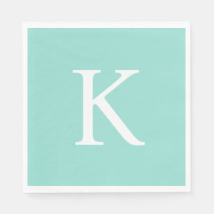 Modern Flat Graphic Daisy Robin's Egg Blue  Napkin