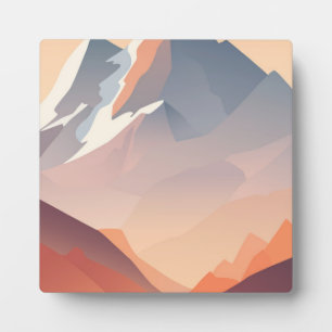 Modern flat mountains plaque