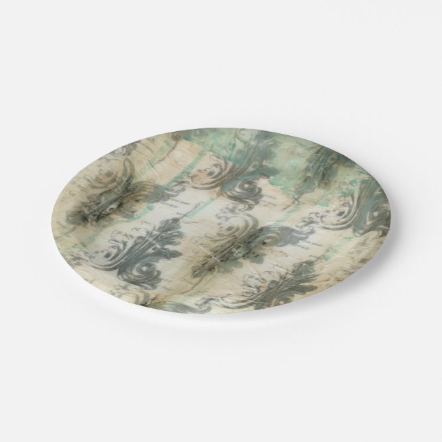 Modern Fleur De Lis Design Paper Plate (Angled)