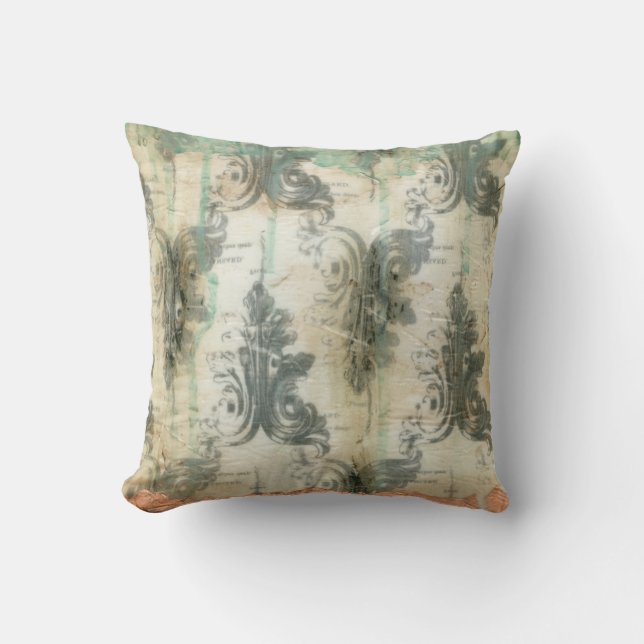 Modern Fleur De Lis Design Throw Pillow (Front)