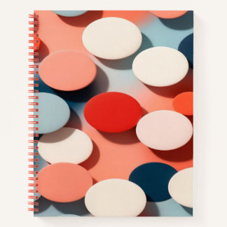 Modern Floating Circles Pattern Notebook