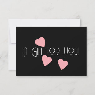 MODERN Floating Hearts Gift Certificate Invitation