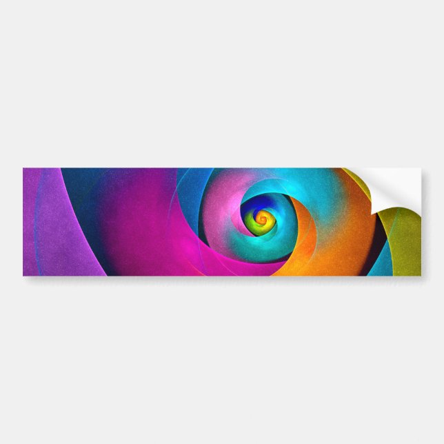 Modern Floral Abstract Art Pink Blue Pattern #17 Bumper Sticker (Front)