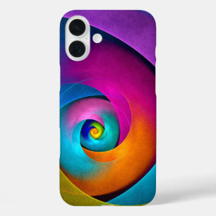 Modern Floral Abstract Art Pink Blue Pattern #17 iPhone 16 Plus Case