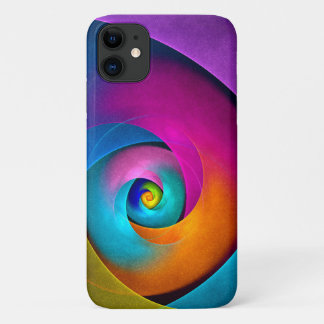 Modern Floral Abstract Art Pink Blue Pattern #17 iPhone 11 Case