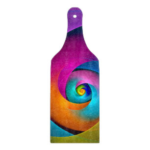 Modern Floral Abstract Art Pink Blue Pattern #17 Cutting Board