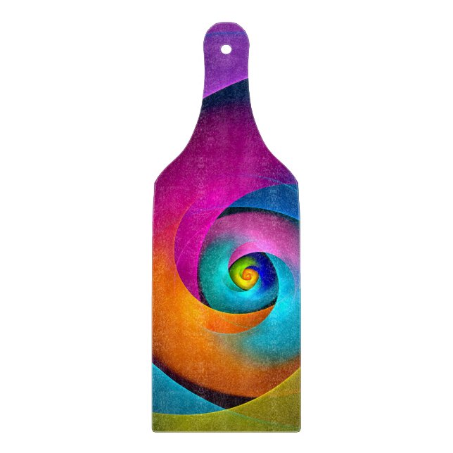 Modern Floral Abstract Art Pink Blue Pattern #17 Cutting Board (Front)