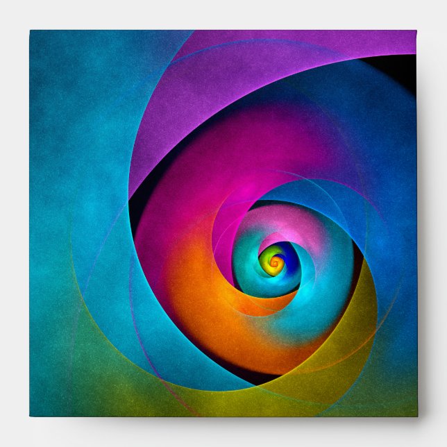 Modern Floral Abstract Art Pink Blue Pattern #17 Envelope (Front)