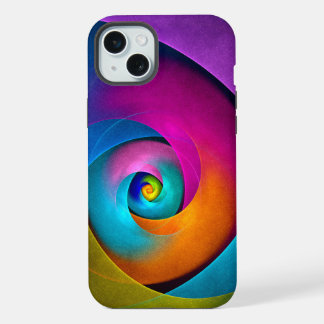 Modern Floral Abstract Art Pink Blue Pattern #17 iPhone 15 Plus Case