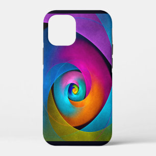 Modern Floral Abstract Art Pink Blue Pattern #17 iPhone 12 Mini Case