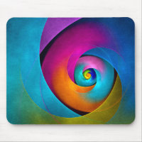 Modern Floral Abstract Art Pink Blue Pattern #17