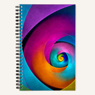 Modern Floral Abstract Art Pink Blue Pattern #17 Notebook