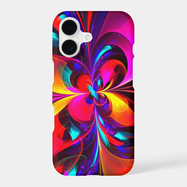 Modern Floral Abstract Art Red Blue Pattern #07 (Back)